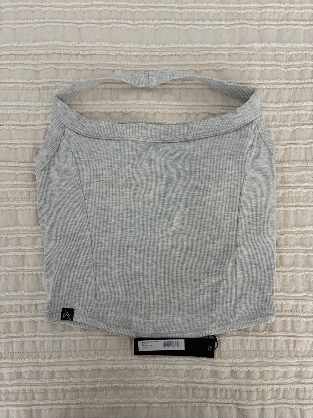 Oner Active MELLOW™ RIB HALTER NECK MID TANK TOP WITH BUILT IN BRA SHELF